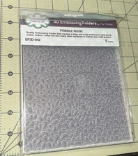 2021 Creative Expressions 3D EMBOSSING FOLDER Pebble Rush  #EF3D-042 NIP