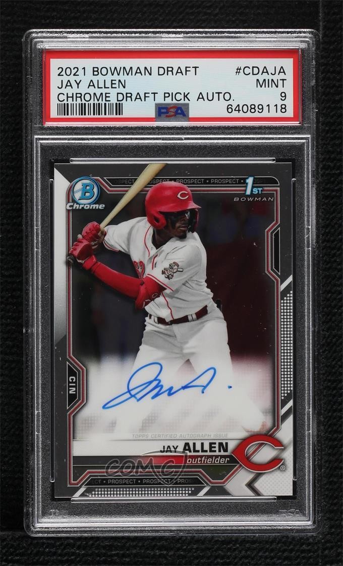 2021 Bowman Draft Chrome Draft Pick Auto Jay Allen #CDA-JA PSA 9 MINT Auto 6zy