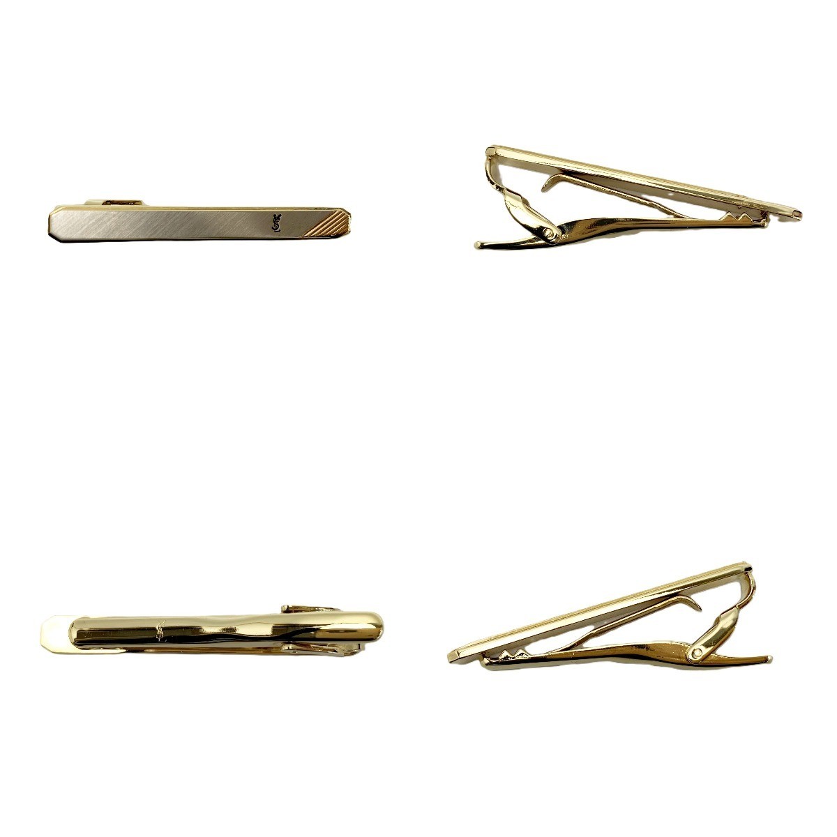 Yves Saint Laurent Shell Cufflinks Tie Clip 5055 Combination Stainless Steel Wit thumbnail 6