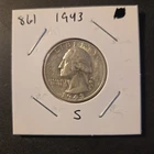 1943-S Washington Silver Quarter In Extremely Fine Condition
