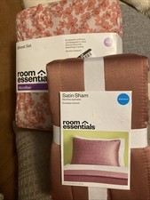 New Room Essentials Microfiber Sheet Set 4PC- KING Floral W/Pillow Sham ,New