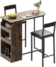 Small Kitchen Table for 2, Space-Saving Kitchen Table Set for Two, Featuring ...