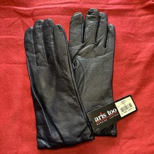 Aris Too Vintage New Black Women's Genuine Leather Gloves w/ Tags - Size 7 1/2