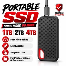 1TB Portable External Hard Drive USB 3.0 Storage Backup for PC Mac Laptop