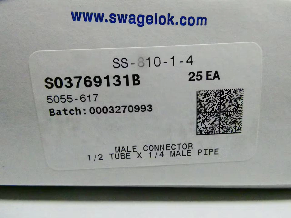 Box Of 100 Swagelok SS-810-1-4 Stainless Male Connector 1/2in Tube X 1/4in Npt - Image 4 of 4