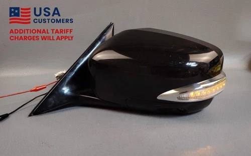 09 13 Nissan Fuga M37 Infiniti Y51 BLACK Power Folding Side Mirror Auto Flip LH
