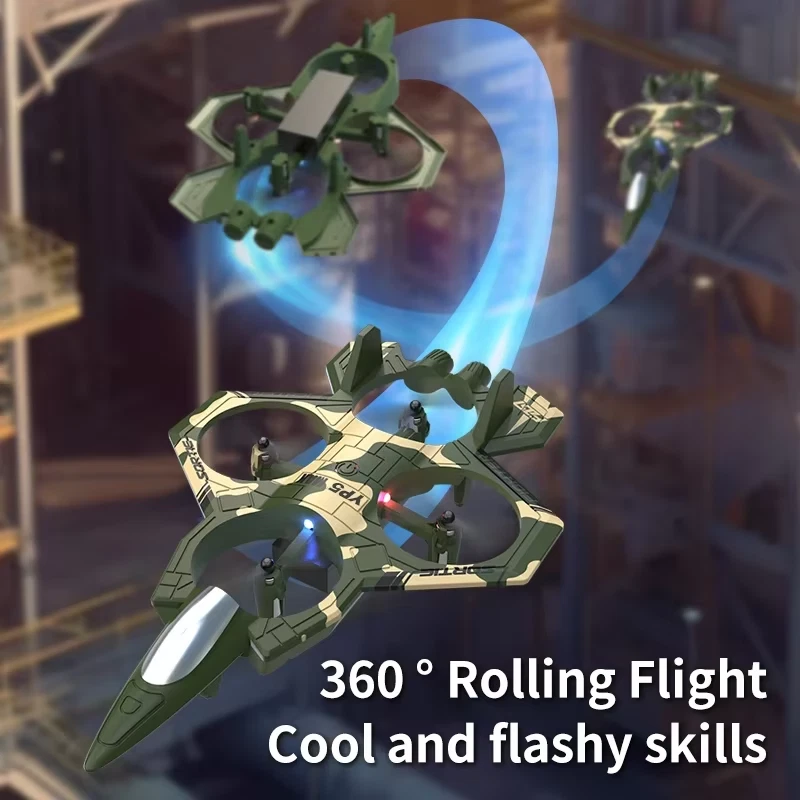 Nuevo Cuadricóptero de Caza 2025 Drone Luz de Acrobacias RC Avión Cuatro Canales Flotante  Foto 4 de 4