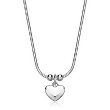 Collana S'AGAPO Click  SCK285 in acciaio 316L pendente Cuore