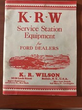 1931-1932 K. R. Wilson Krw Service Station Equipment Catalog For Ford Dealers