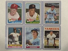 1964-1979 Topps MLB 6 Card Lot Check Description For Card Details
