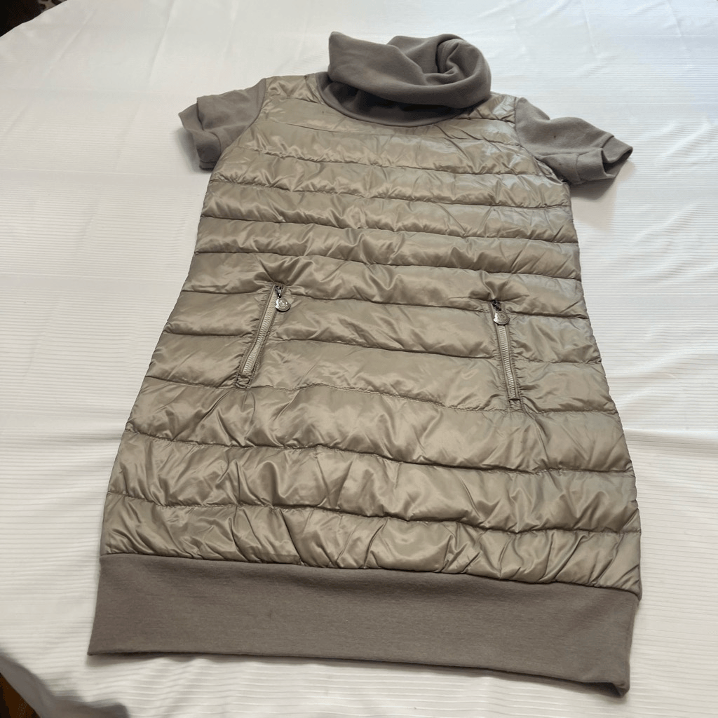 MONCLER Womens Mini Puffer Dress in Size Small Lightweight Warm Down Coat