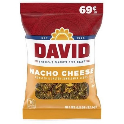 18x David Nacho Cheese Sunflower Seeds Bulk Snack Chewy Variety Pack 0.8oz