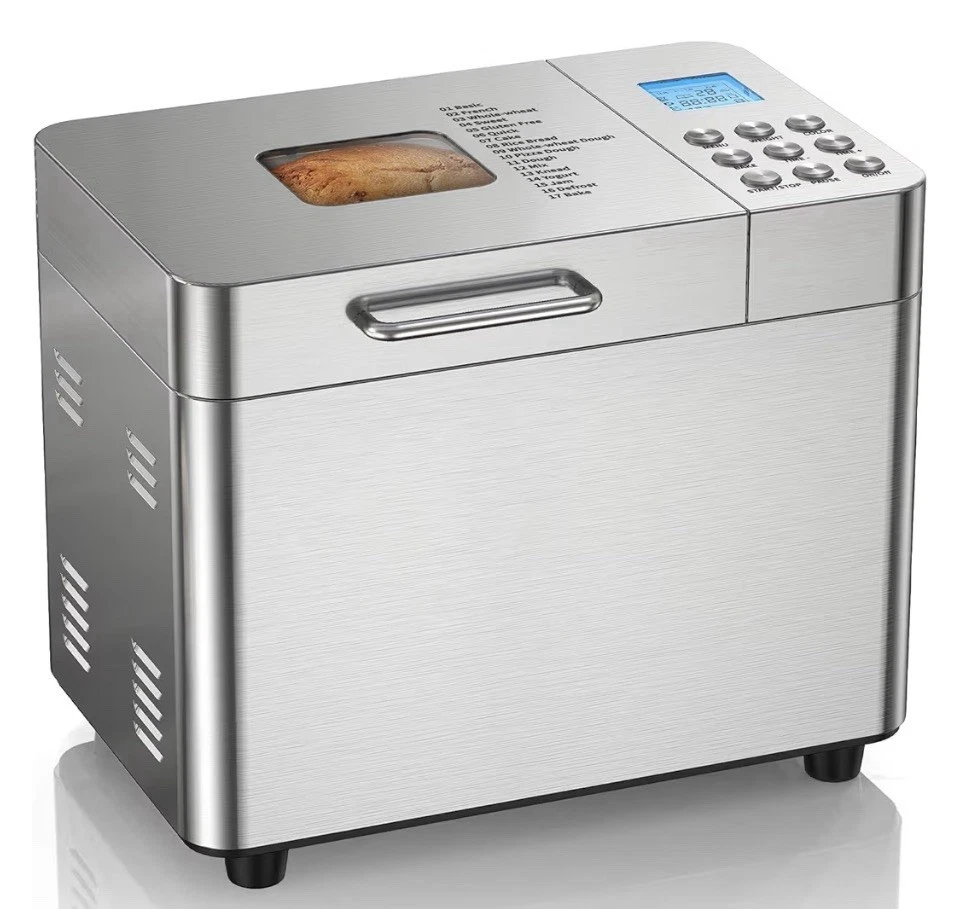 2LB Bread Maker Machine, OSIPOTO 17 in 1 Automatic Stainless Steel Bread Machine