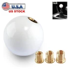 Acrylic Glossy White Round Ball Universal Shift Knob Manual Gear Shifter Head