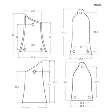 5Pcs White Guitar Truss Rod Cover Set 3 Hole Guitar Bass Truss Rod Cover Plate