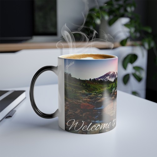 ¡Cambio de color! Mt. Taza de café de cerámica Rainier National Park ThermoH Morphin - Imagen 7 de 9