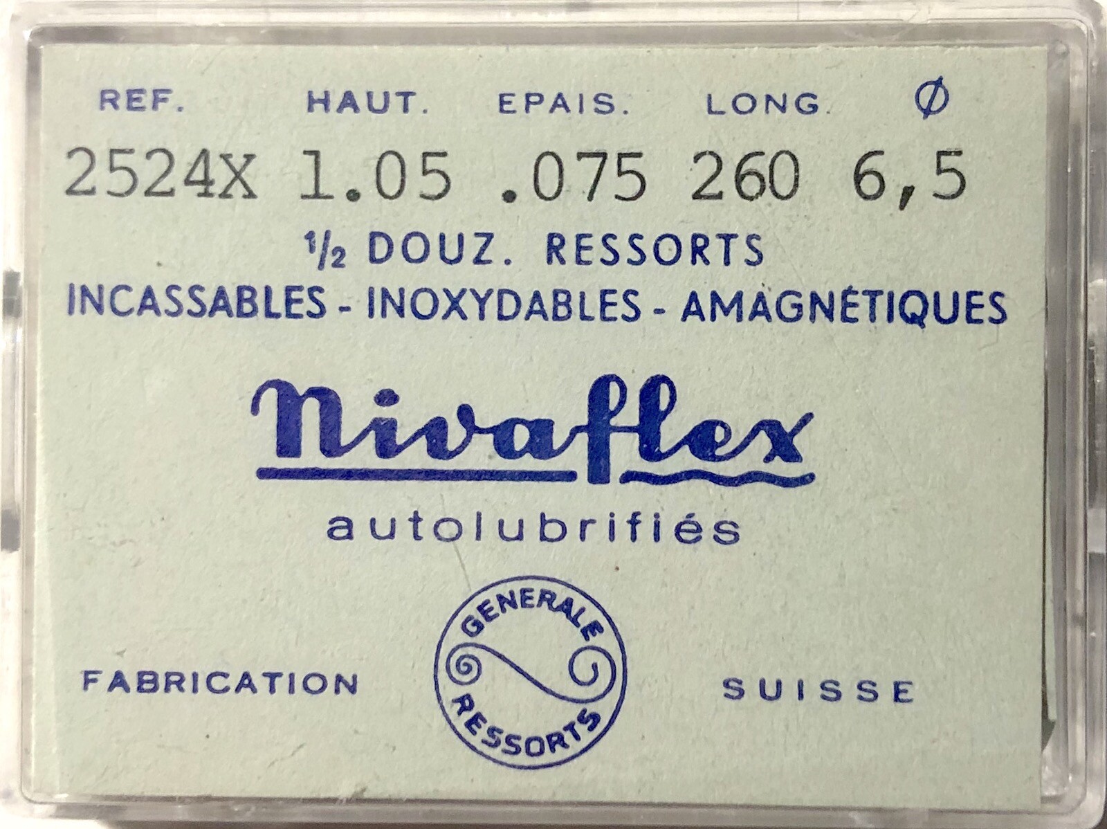 SEIKO 2517 2524X Automatic Mainspring 1.05x0.075mm Ø6.5 260 Watch Spring