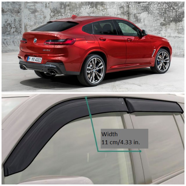 BE25218 Window Visors Guard Vent Wide Deflectors For BMW X4 (G02) 2018 eBay