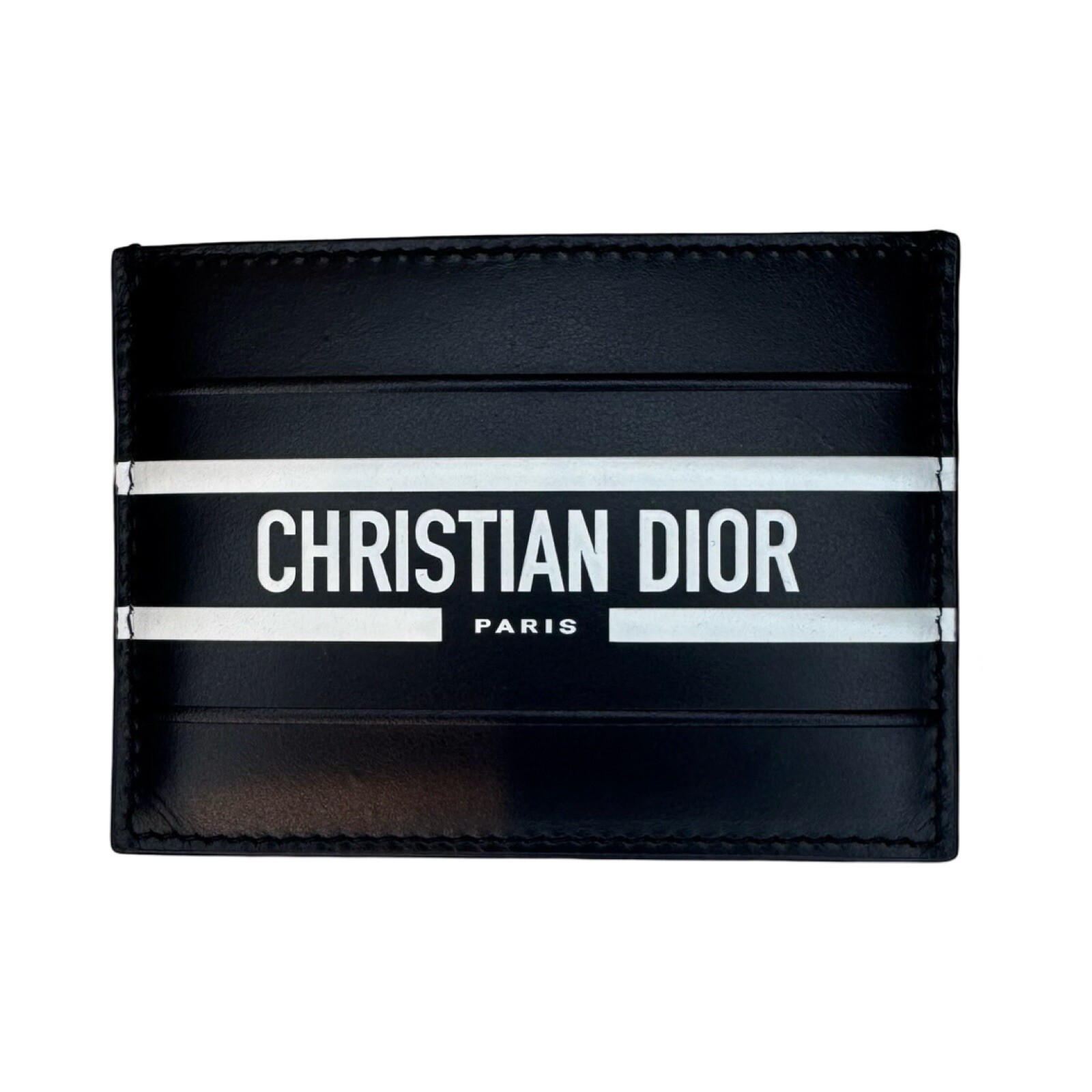 Dior Leather Card Holder with Sleek Compact Design  -image