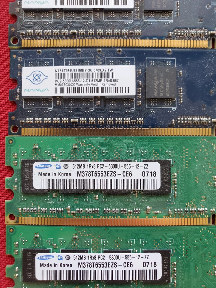 512 MB Ram x (4) DDR2 PC2-5300U e Intel Pentium D CPU 3.0 ghz 925 Combo Foto 3 de 4