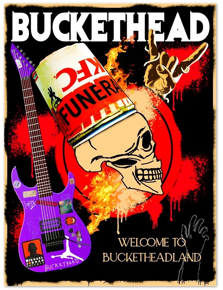 buckethead バケットヘッド　サイン入り絵画 1992 BucketHead Poster Promo Wall Art Print size 10X14in