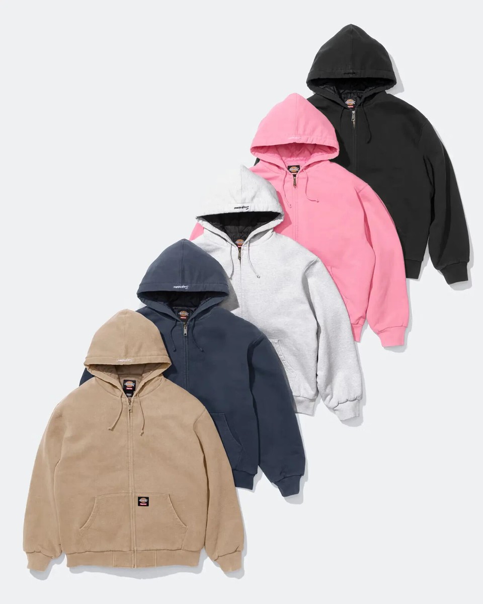 Supreme x Dickies Quilted Lined Zip Up Hooded Sweatshirt Supreme x Dickies Quilted Lined Zip Up Hooded Sweatshirt