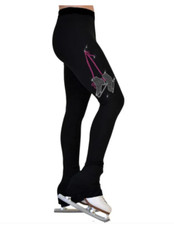 Chloe Noel Kids Age 10-12 Figure Skating Leggings With Crystals - P86 -