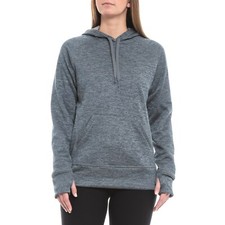 adidas ClimaWarm Women's size S Gray Thumbholes Fleece Hoodie FREE SHIPPING 
