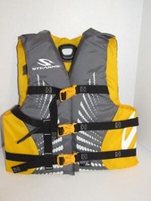 NEW Stearns Water Sports Ski Vest Yellow Kids Life Jacket PFD Youth 50-90 lbs