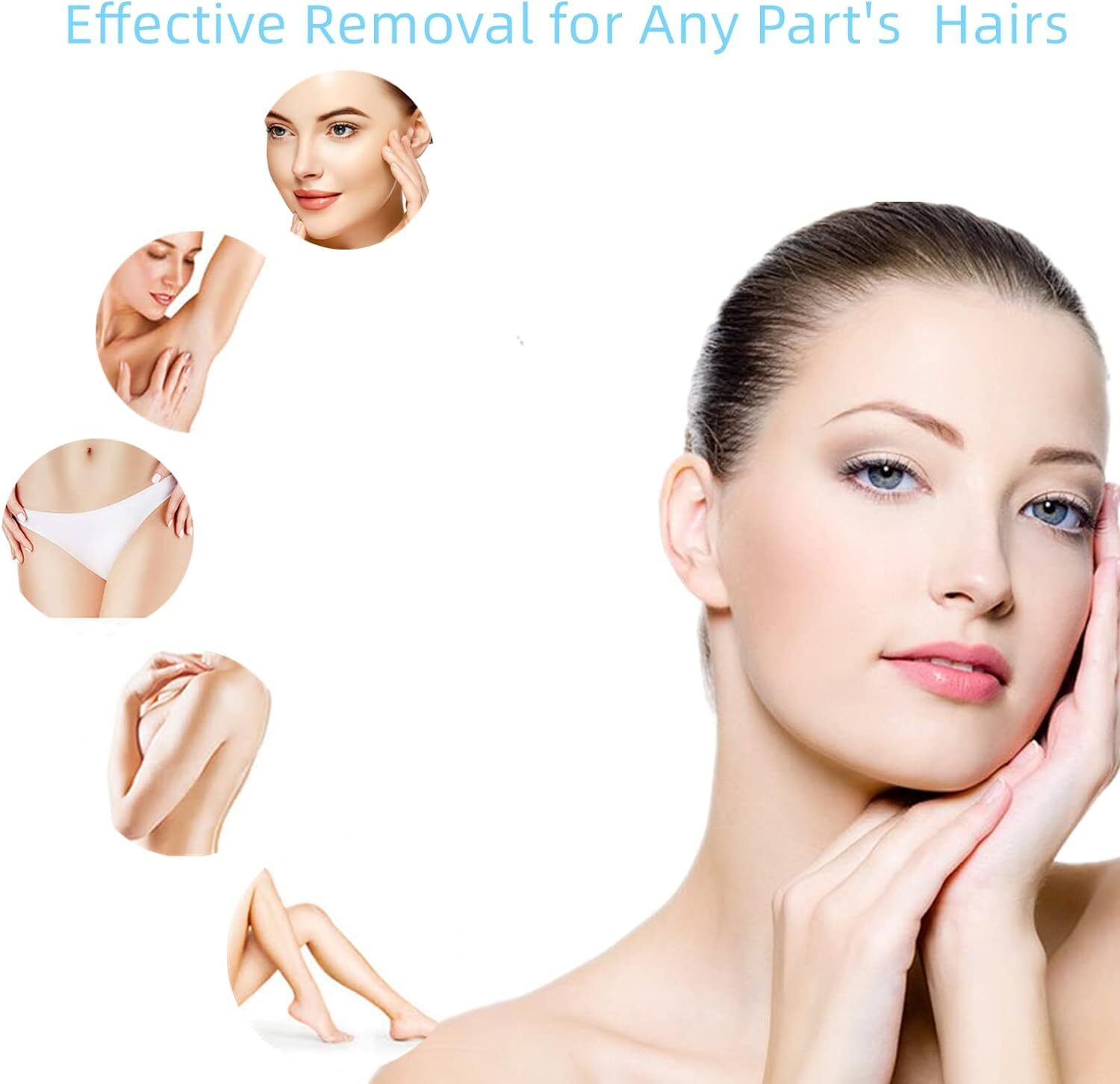 Facial Hair Remover Replacement Heads Generation 2 for Finishing Touch Flawless