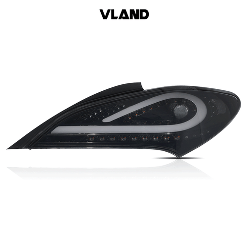 VLAND Smoked LED Tail Lights For 2010-2016 Hyundai Genesis Coupe W/ Sequential - Picture 2 of 12