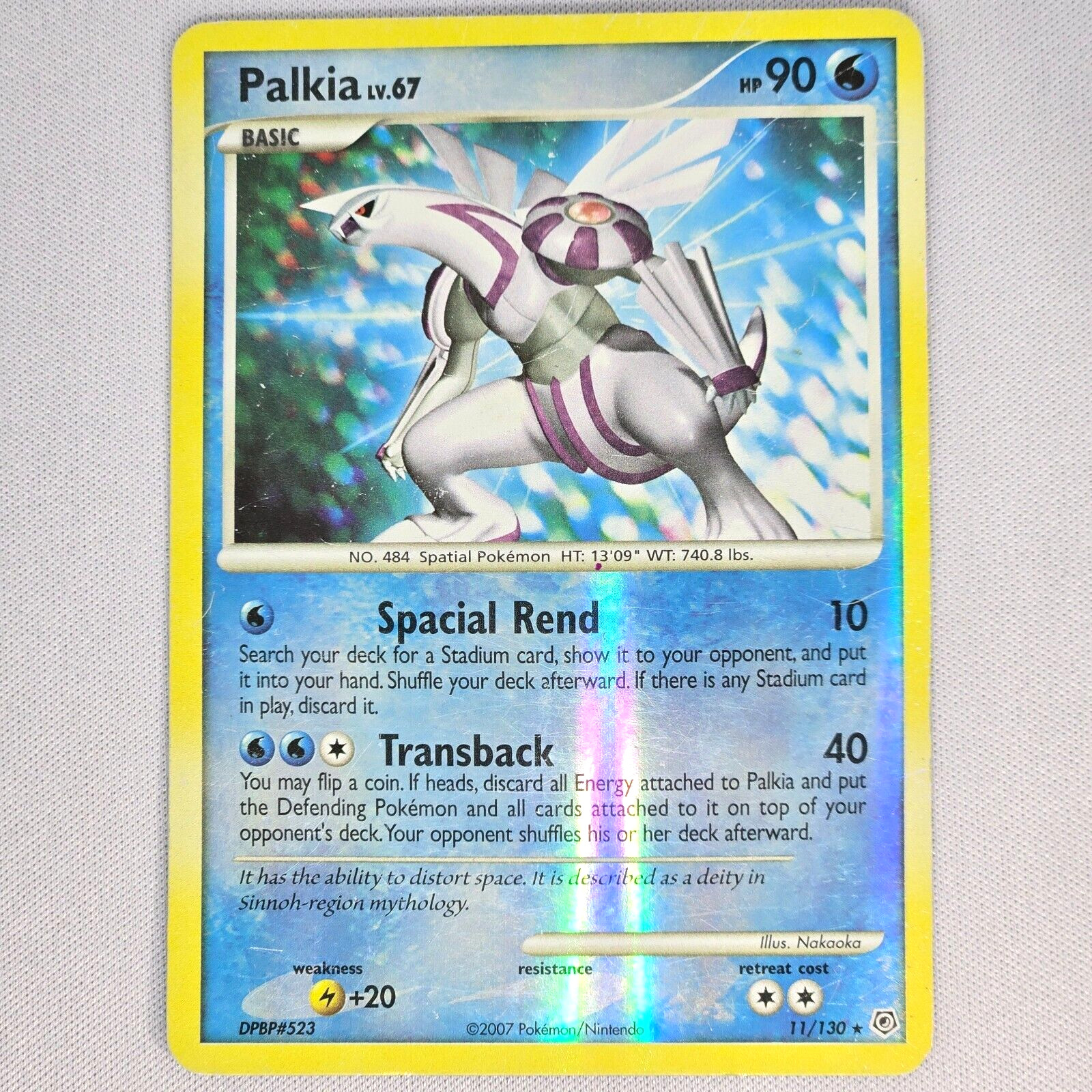Palkia 11/130 Diamond And Pearl Reverse Holo Rare Pokemon Card TCG English HP