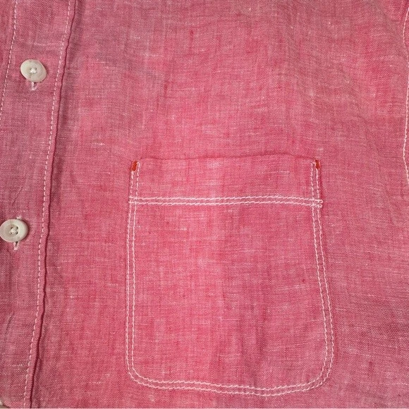 Camisa Tommy Bahama Para Hombre Talla 2XLB Rosa 100% Lino Abotonada Relax Verano Foto 4 de 4