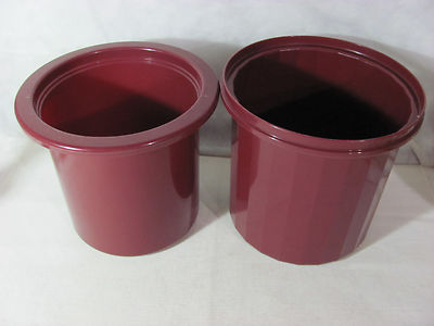 Tupperware Burgundy/Wine Double Wall Insulated Ice Bucket-No Seal 
