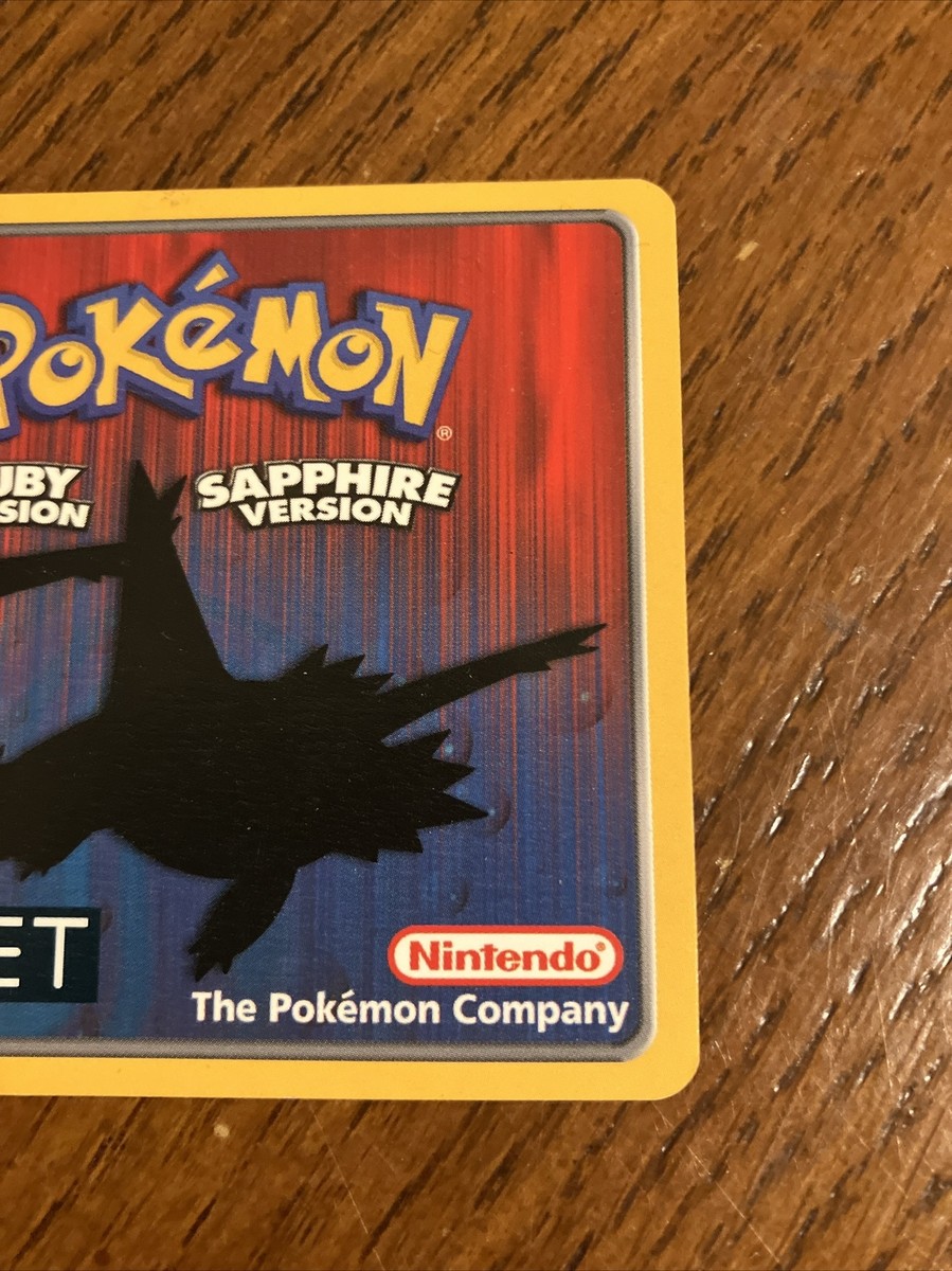 Eon Ticket Pokemon E-Reader Card (For Pokemon Ruby/Sapphire) Gameboy  Advance | eBay