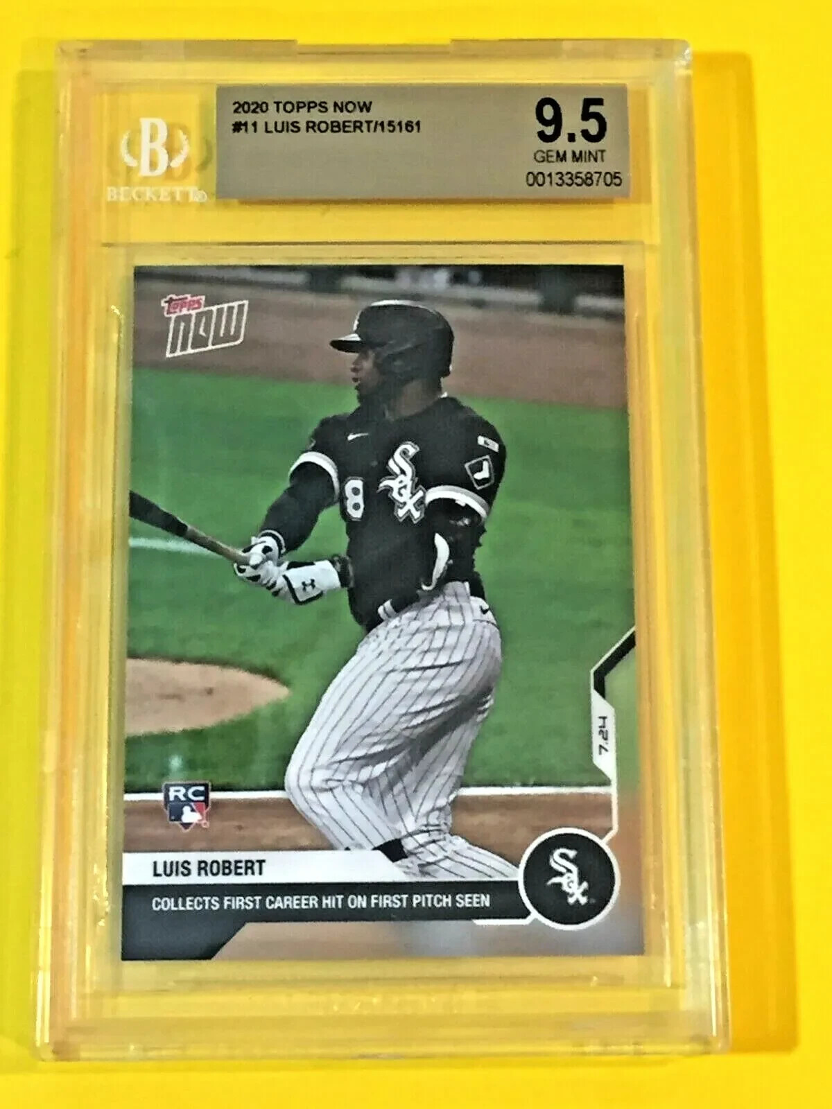 Luis Robert 2020 Topps Now #11 Just 15,161 Made Rookie Card BGS 9.5 GEM MINT SOX