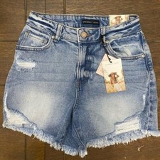 Sincerely Jules super high rise wedge Jean shorts