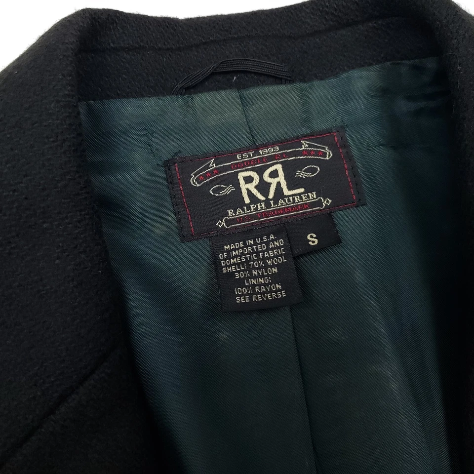 Vintage RRL Blazer Jacket Small Short 38S Black Sport Coat Double RL Made in USA - Image 3 of 4