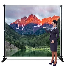 Tension Fabric Backdrop for Banner Stand Step and Repeat Trade Show Backdrop