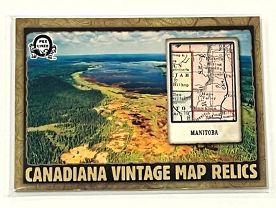 2018-19 OPC Coast to Coast Canadiana Vintage Map Relics Manitoba 1