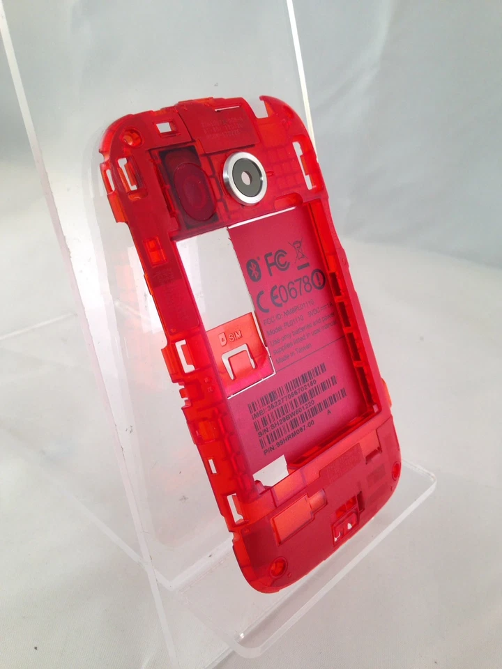 Official Genuine - HTC Desire C - Red - Rear Mid Frame Housing - Image 2 of 4