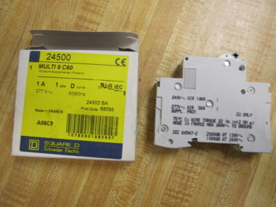 Square D 24500 Merlin Gerin Breaker 1A GM24500 Schneider (Pack of 3)