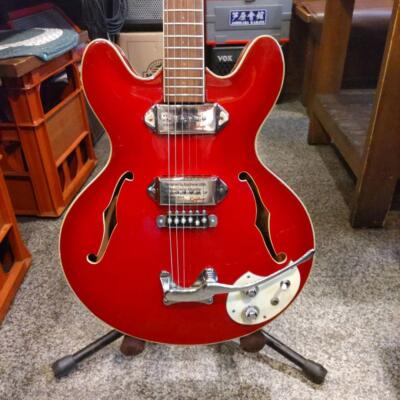 Mosrite Avenger SemiAcoustic Guitar Red Used Shipping From Japan