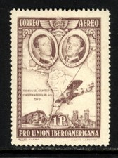 SPAIN SCOTT #C55a 1930 SPANISH-AMERICAN EXPO AIRMAIL ISSUE MH OG VF CAT $75!
