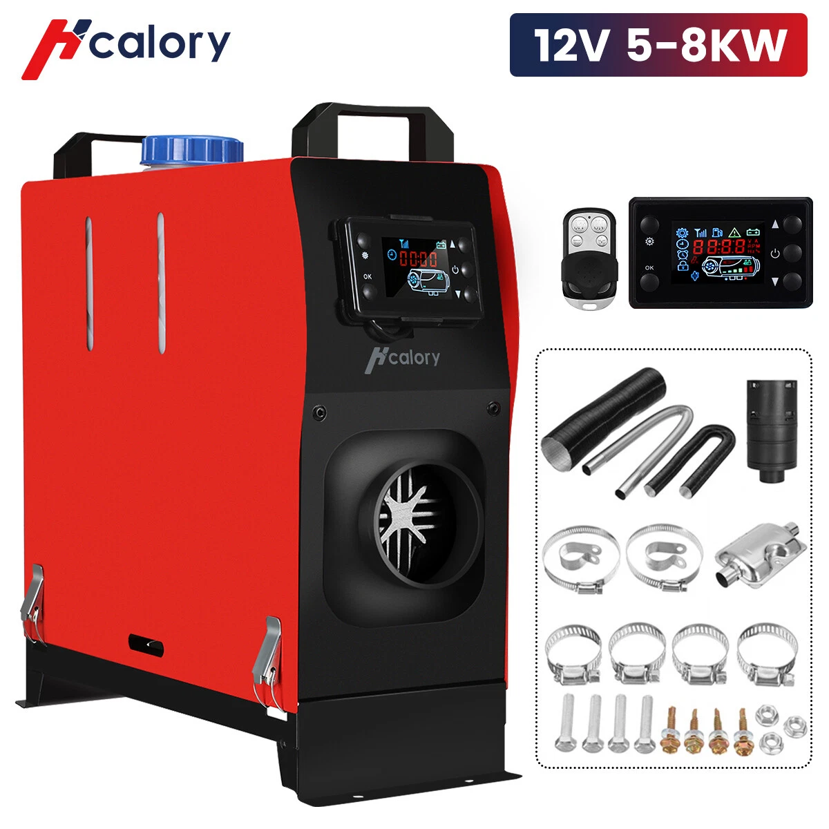 Hcalory® 5KW-8KW Air Diesel Night Heater 12V LCD Monitor Remote For Truck  Boat | eBay