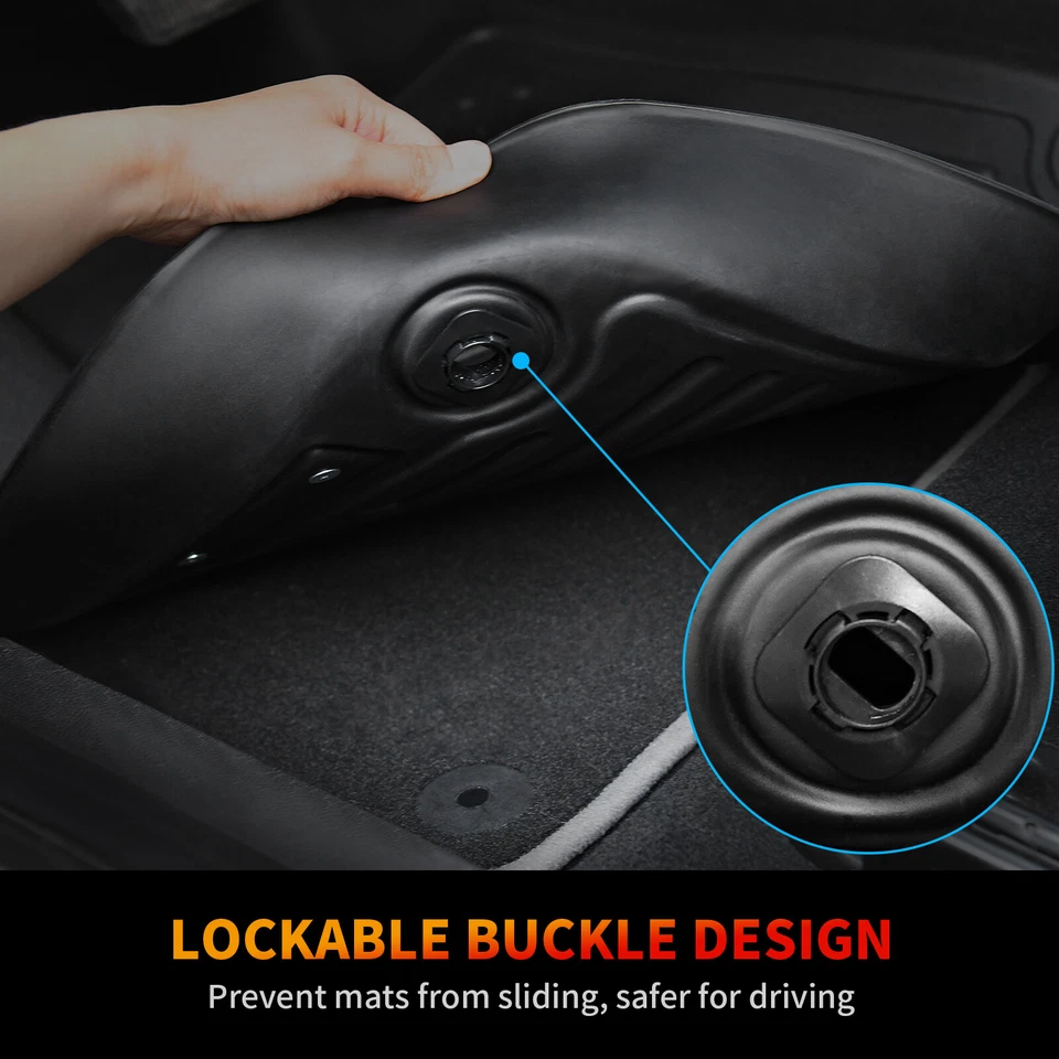 3D Molded Floor Mats Liners For 2010-2014 Ford F-150 SuperCrew Cab TPE Rubber Foto 3 de 4