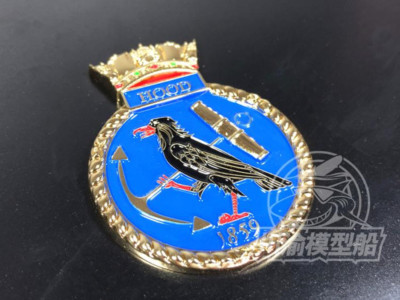 Metal Badge Heraldry HMS Battleship Hood Model Ship Display CYH003