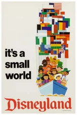It's a Small World - Attraction - Disneyland - Vintage Disney Poster