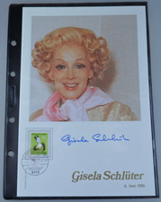 Odręczny autograf Gisela Schlüter Philswiss 1986 (112165)
