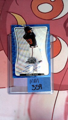 Ronald Acuna JR 2020 Leaf Metal Draft #BARA1 Auto Blue Wave/20